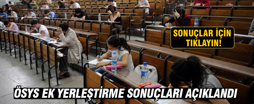 LYS ek yerleştirme sonuçları (ÖSYM 2016)