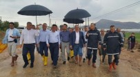 ATAY USLU - Vali Karaloğlu, Yağıştan Etkilenen Elmalı'da İncelemede Bulundu