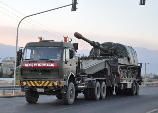 15 Fırtına Obüsü İslahiye'ye Getirildi