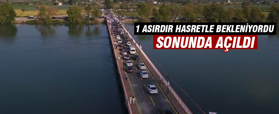 Bafra'da 100 yıldır hasreti çekilen köprünün açılışı yapıldı