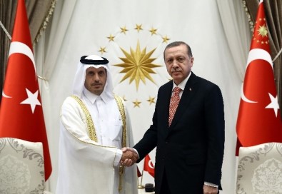 Cumhurbaşkanı Erdoğan, Katar Başbakanını Kabul Etti