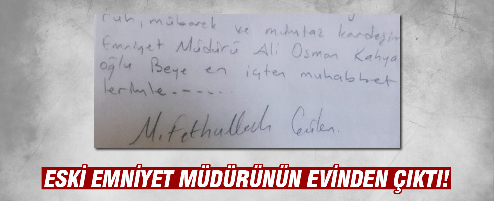 Eski emniyet müdürünün evinden çıktı