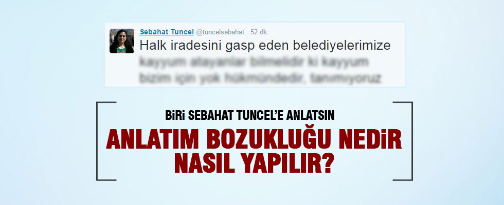 Sebahat Tuncel: Halk iradesini gasp eden belediyelerimiz