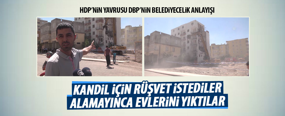 Terör mağdurlarının yaşadığı bina DBP'li belediye tarafından yıkıldı