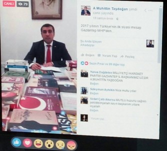 MHP Gaziantep İl Başkanı Yeni Yıla Takipçilerine Canlı Yayında Mesaj Vererek Girdi