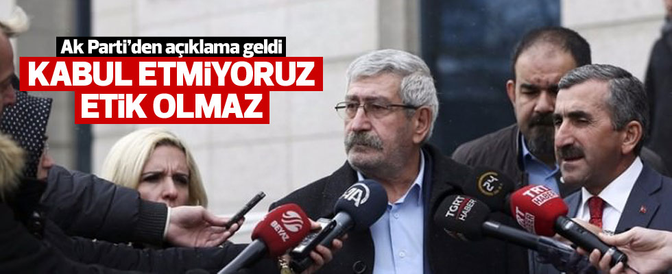 AK Parti: Üyeliğe kabul etmeyeceğiz