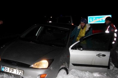 Nevşehir-Göreme Yolu Buzlanmadan Dolayı Kapandı