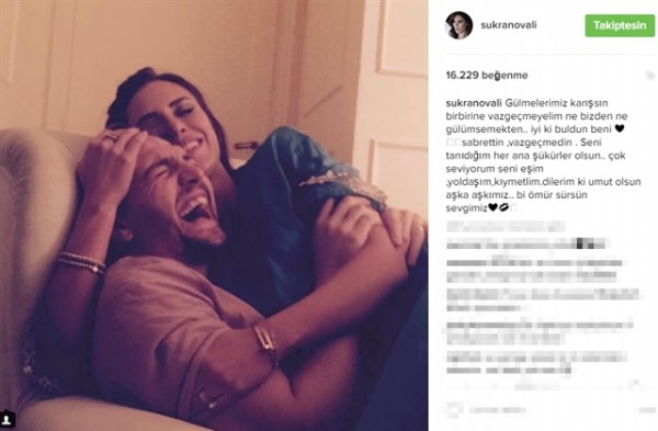 Caner Erkin ile Şükran Ovalı'dan aşk dolu mesajlar
