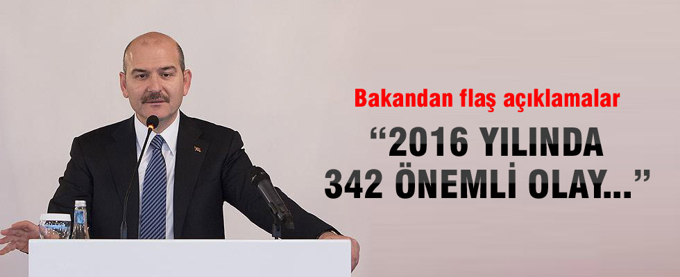 Bakan Soylu: '2016 yılında 342 önemli olay engellenmiştir'