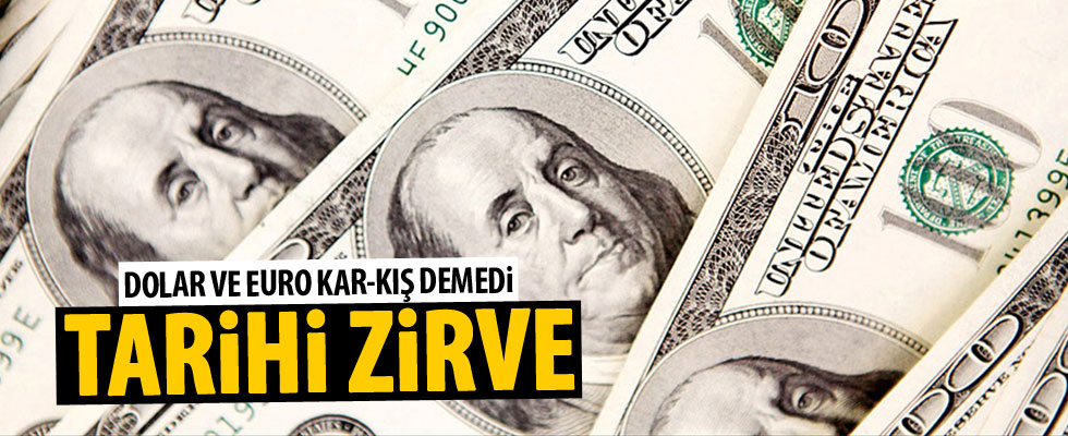 Dolar ve Euro sert yükseldi