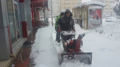 Seydişehir'de Kar Temizleme Çalışmaları Sürüyor