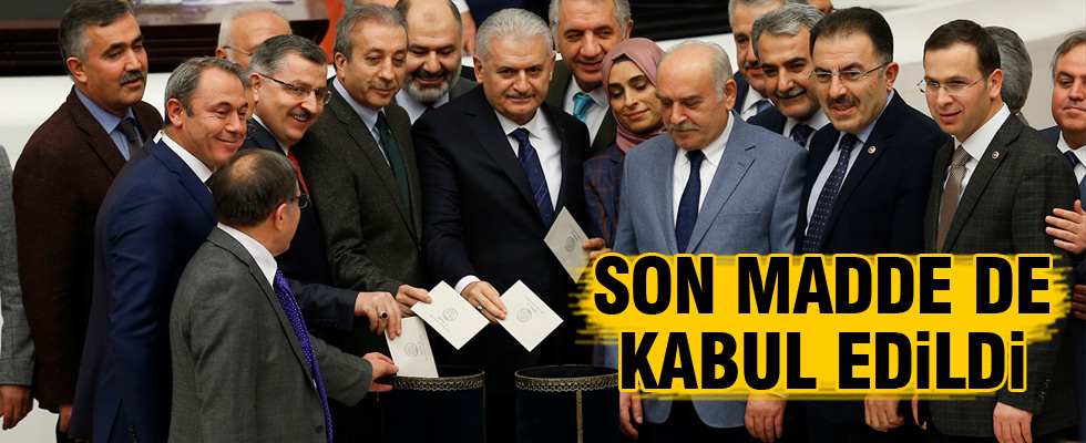 18. madde kabul edildi