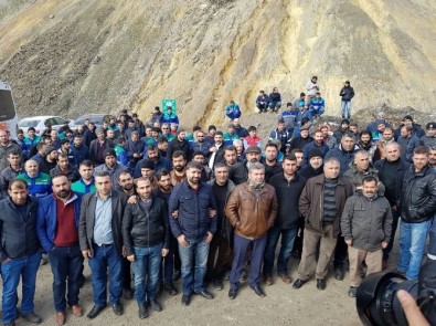 Şirvan'da Maden İşçileri Eylem Yaptı