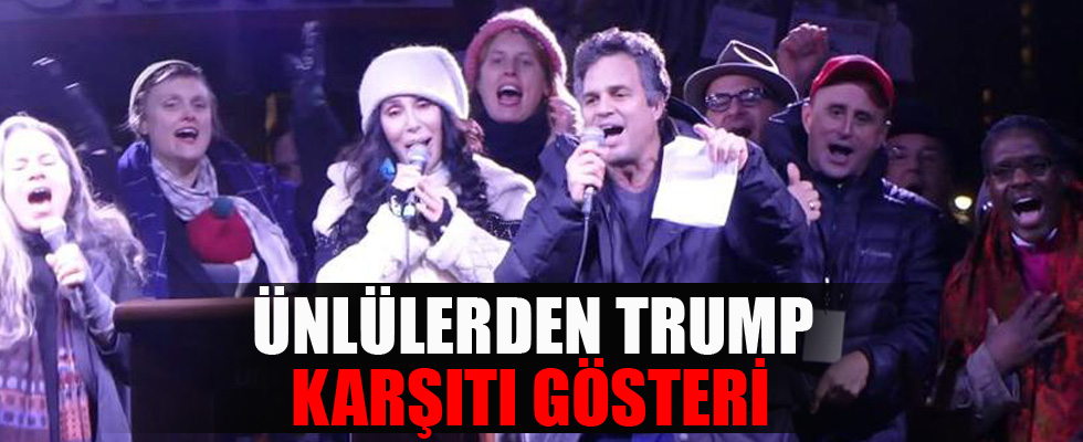 Ünlülerden Trump karşıtı gösteri