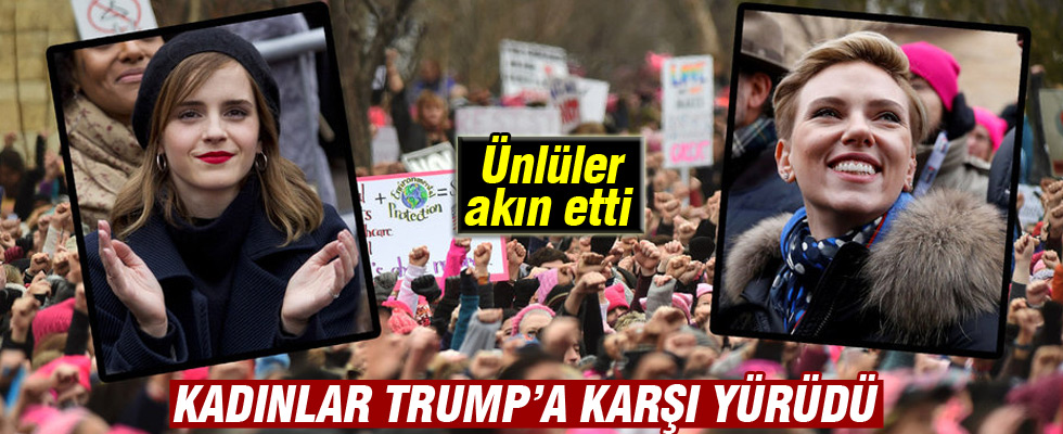 ABD'de kadınlar Trump'ı protesto için yürüdü
