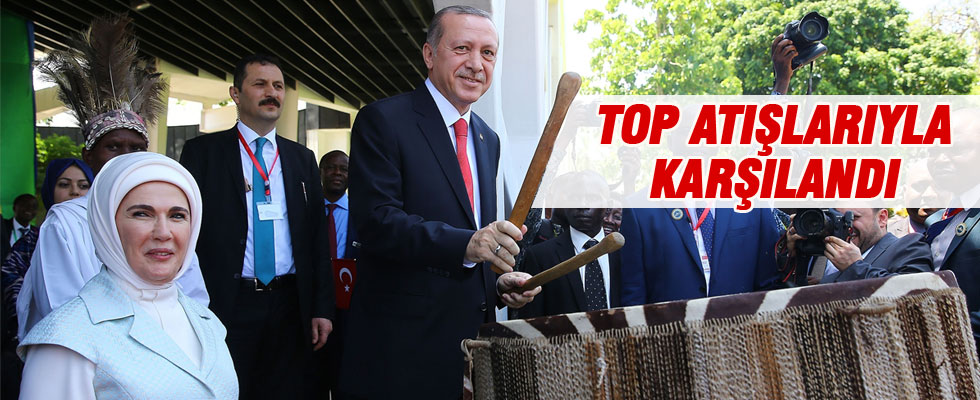 Erdoğan, Tanzanya'da top atışlarıyla karşılandı