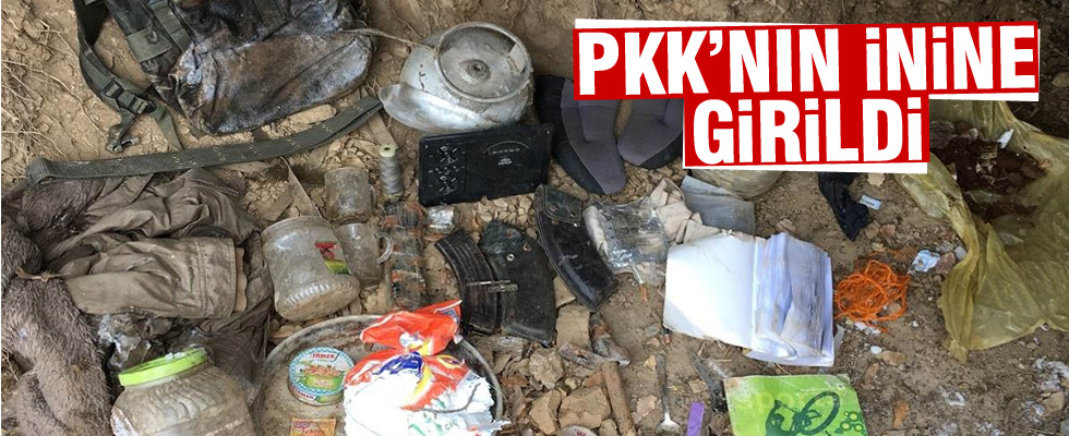 Tunceli'de PKK sığınağı bulundu