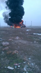 Çarpışan Tankerle Kamyon Alev Alev Yandı Açıklaması 2 Ölü