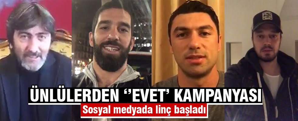 Ünlülerden 'Güçlü Türkiye için evet' kampanyası