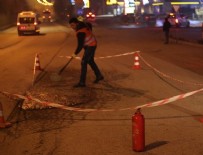 Yola dökülen madde paniğe neden oldu