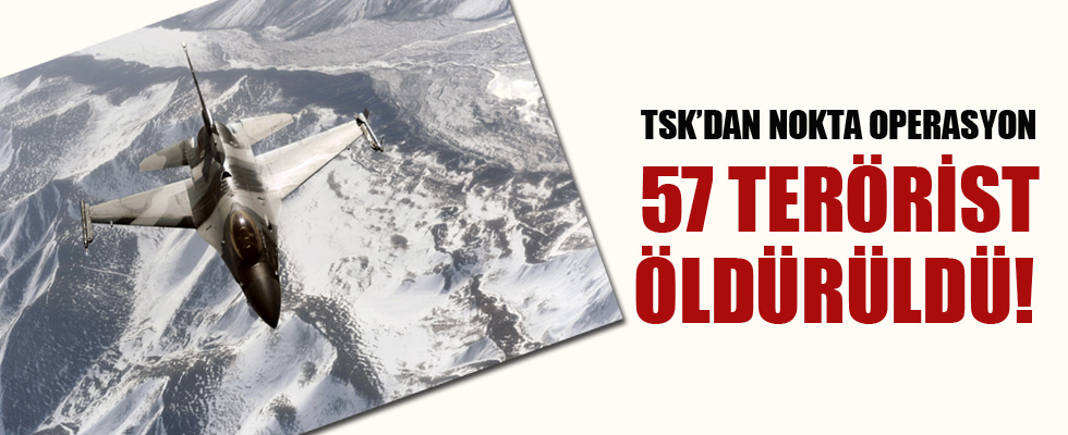 PKK'ya ağır darbe: 57 terörist öldürüldü