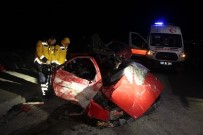 İŞÇİ SERVİSİ - Tekirdağ'da İşçi Servisi İle Otomobil Çarpıştı Açıklaması 1 Ölü, 1 Yaralı
