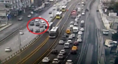 E'5'te Makas Atıp Zincirleme Kazaya Neden Oldu