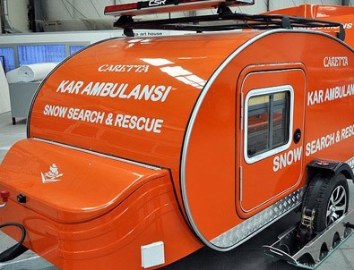 Karavandan kar ambulansı üretildi