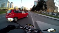 HATALI DÖNÜŞ - Motosiklet Kazası Kask Kamerasında