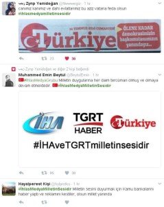 Vatandaşlardan İhlas Medya'ya ''Hashtag'' Desteği