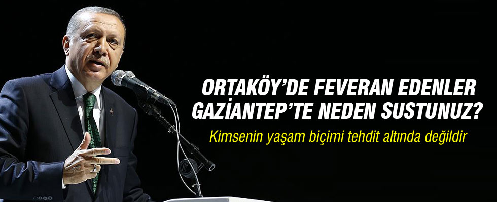 Cumhurbaşkanı Erdoğan: Kimsenin yaşam biçimi tehdit altında değildir