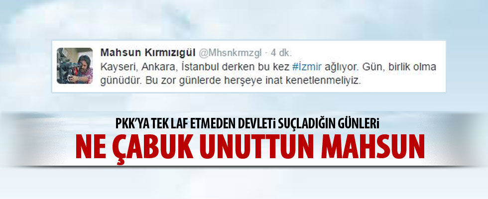 Kırmızıgül İzmir saldırısıyla ilgili tweet attı