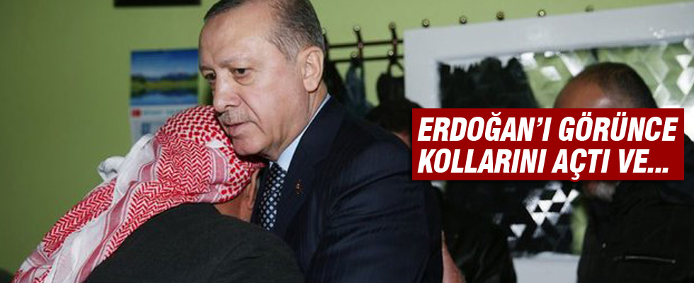 Erdoğan'ı görünce kollarını açtı ve...