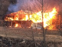 AHŞAP EV - Artvin'de Çıkan Yangında Ev Kül Oldu