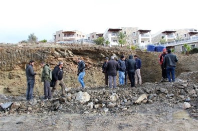 Bodrum'da İnşaat Alanında Göçük Meydana Geldi