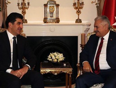Başbakan Yıldırım, IKBY Başbakanı Barzani ile bir araya geldi