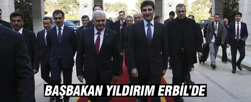 Başbakan Yıldırım, IKBY Başbakanı Barzani ile bir araya geldi