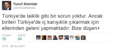 Başkan Alemdar Açıklaması 'Bu Olay Ancak Siyasi Sorumsuzlukla Açıklanabilir'