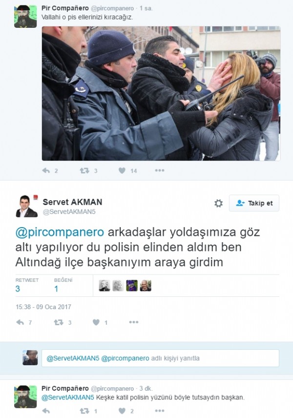 Meclis önündeki protestoda tepki çeken hareket
