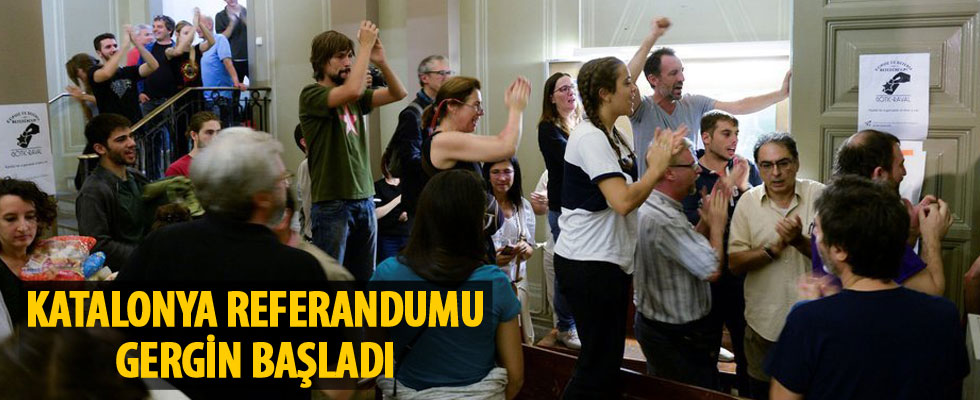 Katalonya referandumu gergin başladı!