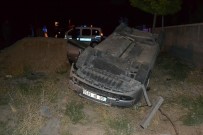 Kulu'da Takla Atan Otomobildeki 4 Kişi Ölümden Döndü