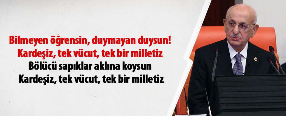 Meclis Başkanı Kahraman'dan Birlik Şiiri