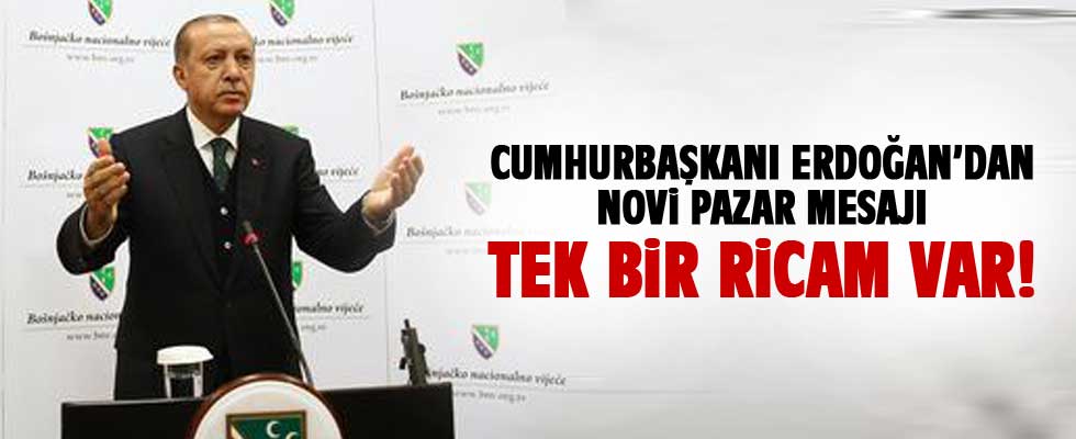 Erdoğan'dan Novi Pazarlılar'a birlik çağrısı