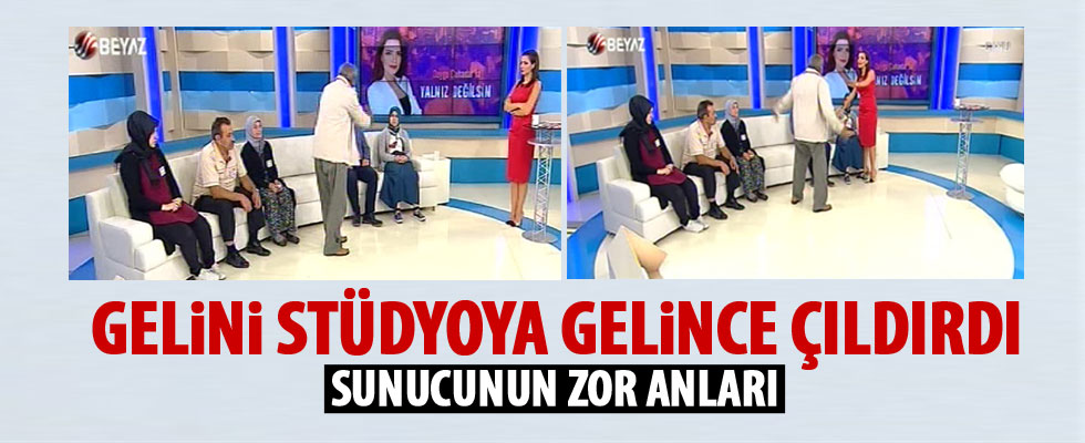 Canlı yayında babanın çıldırdığı anlar