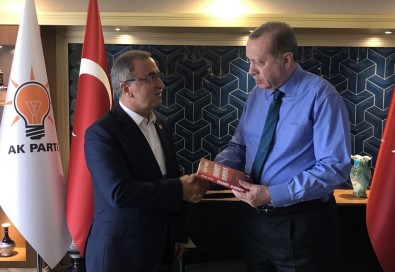 Petek'ten Cumhurbaşkanı Erdoğan'a Kitap Takdimi
