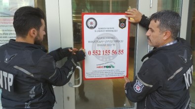 Samsun Sokaklarına 'NARKOMOBİL'E İhbar Afişi Asıldı