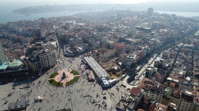 Taksim Camii'nin Son Durumu Havadan Görüntülendi