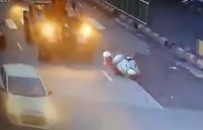 Motosikletli Kadın Vincin Altında Kaldı