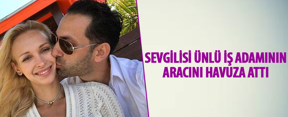 Sevgilisi, ünlü Amerikalı iş adamının aracını havuza attı