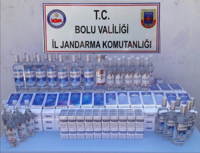 Bolu'da Kaçak Sigara Ve Alkol Operasyonu